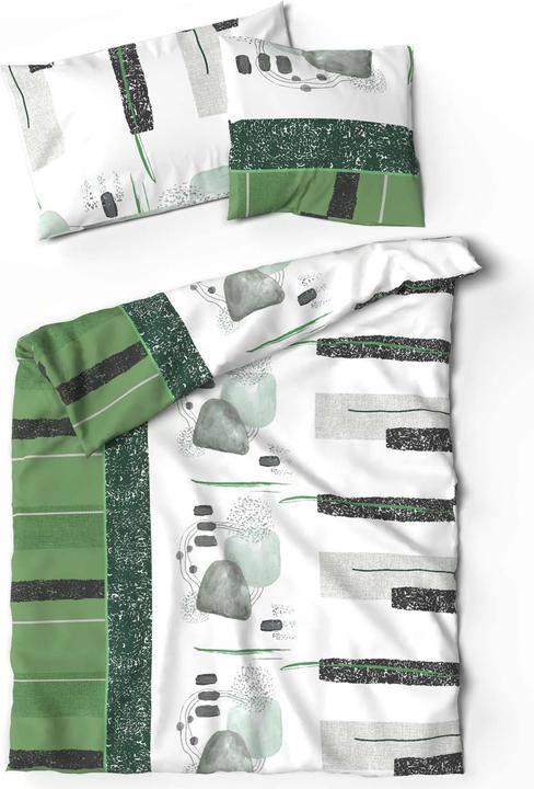 Actual product image Lotus Bettwaren Bettwäsche Bambus Mariele grün (Pillowcase, 50 x 70 cm)