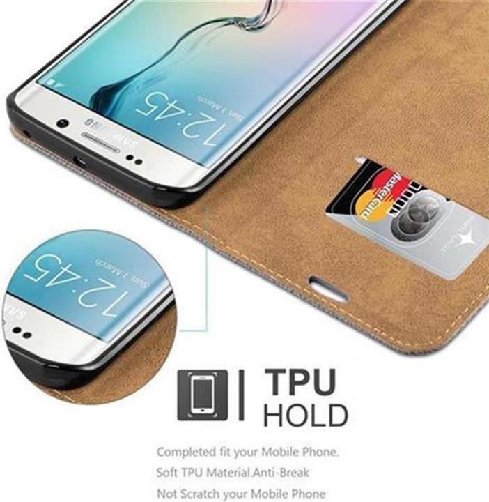 Produktbild Cadorabo Book Bast Optik Cover (Samsung Galaxy S6 Edge)