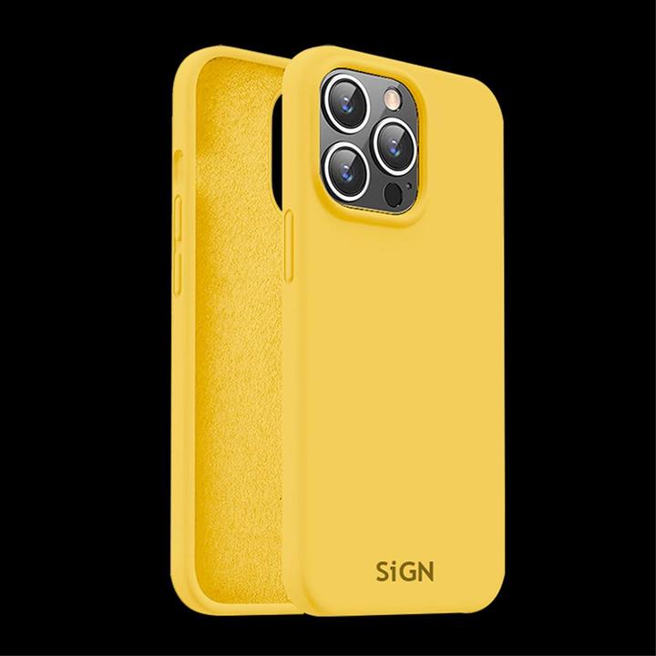 Produktbild SIGN Liquid Silicone Case for iPhone 15 Pro Max - Yellow (Apple iPhone 15 Pro Max)