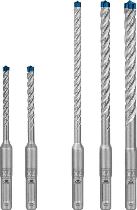 Bosch Professional Zubehör EXPERT SDS plus-7X hammer drill bit set, 5/6/6/8/10 mm, 5 pcs. (5.0 mm, 6.0 mm, 10.0 mm, Ø 8.0 mm)
