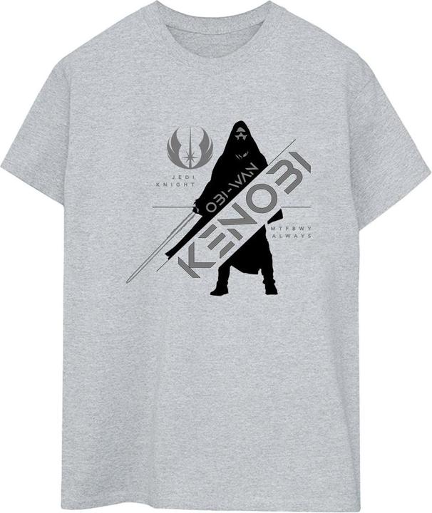 Actual product image Star Wars Womens/Ladies Obi-Wan Kenobi Jedi Knight Cotton Boyfriend T-Shirt (S)