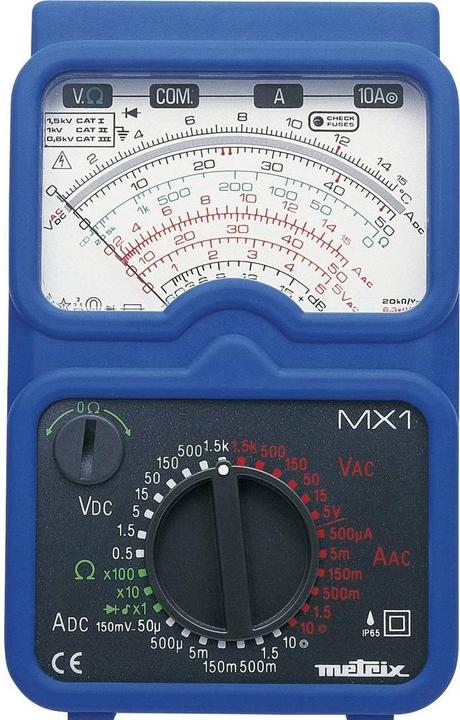 Actual product image Metrix Hand multimeter analog MX1 Cal (CAT II 1000V, CAT III 600V)