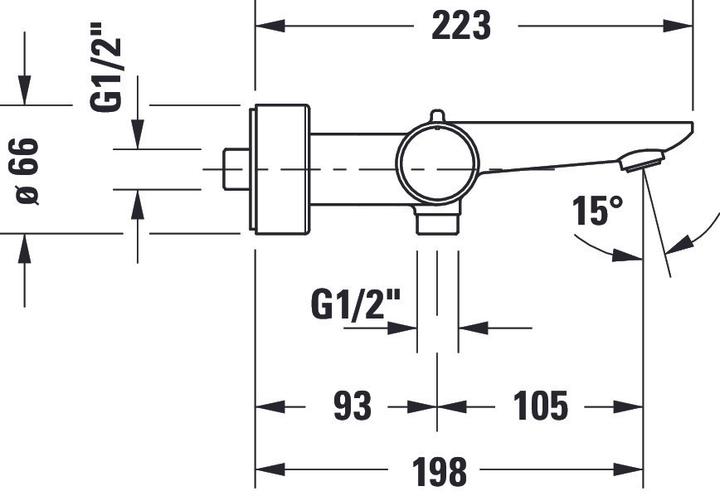 Image du produit Duravit Wave Thermostat de baignoire apparent