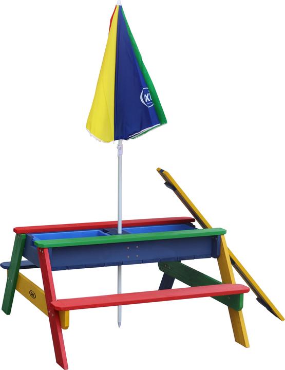 Produktbild Axi Nick Sand & Wasser Picknicktisch Regenbogen - Sonnenschirm Regenbogen