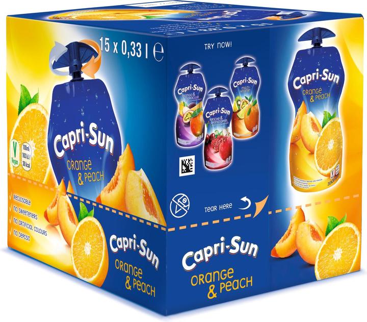 Image du produit Capri-Sun Orange & Pêche (15 x 33 cl)
