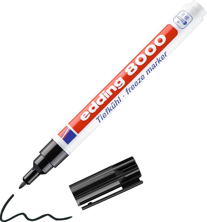 Image du produit Edding Marqueur de congélation 8000 (Noir, 1 mm, 1 x)