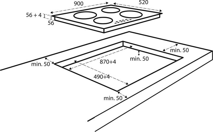 Actual product image Inventum IKI9035 - Inbouw inductie kookplaat - Zwart