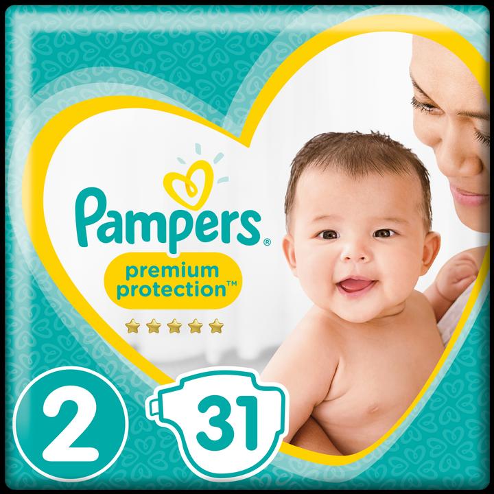 Pampers Premium Protection (Gr. 2, Tragepack, 31 Stück)