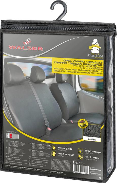 Immagine prodotto Walser Coprisedili per Opel Vivaro, Renault Trafic, Nissan Primastar, ES e DB anteriore BJ 06/2001 -
