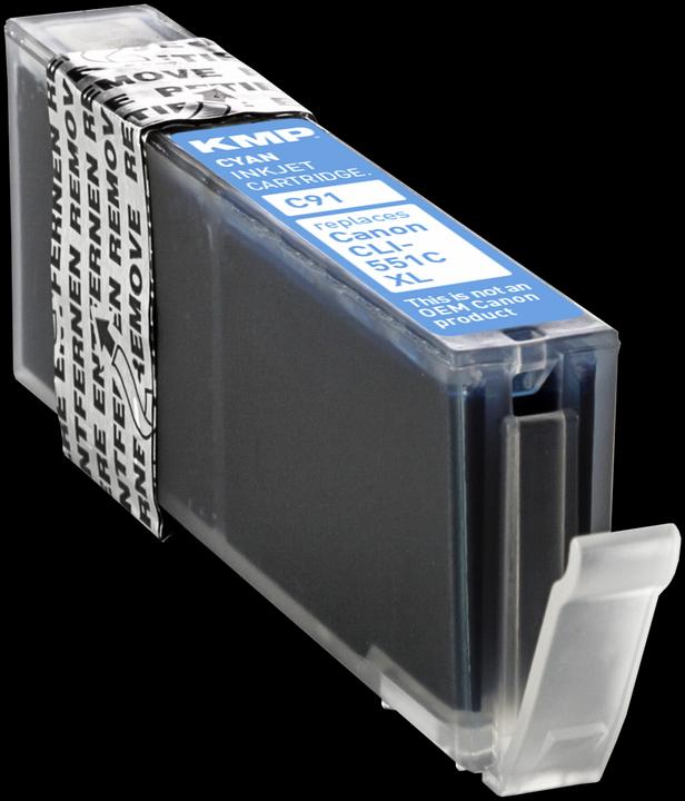 Actual product image KMP C91 Ink cartridge comp. with Canon CLI-551 C XL (C)