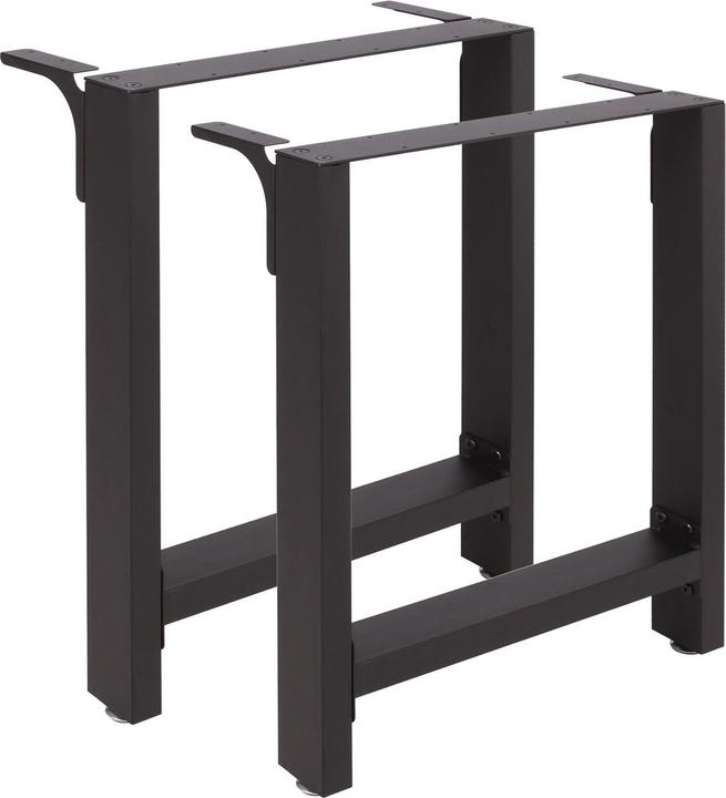 Wiltec Table legs set 70x72cm black powder-coated Table runners Table frame