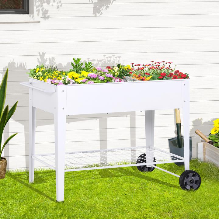 Image du produit Outsunny Mobiler Pflanzenwagen mit Stauraum