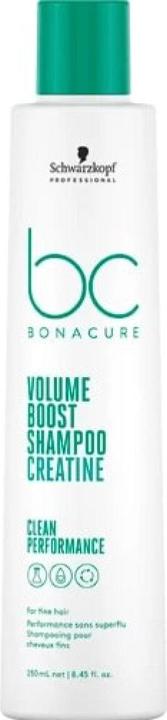 Produktbild Schwarzkopf Kräftigendes Shampoo Bonacure Volumen Boost Creatine (250 ml) (250 ml, Flüssiges Shampoo)
