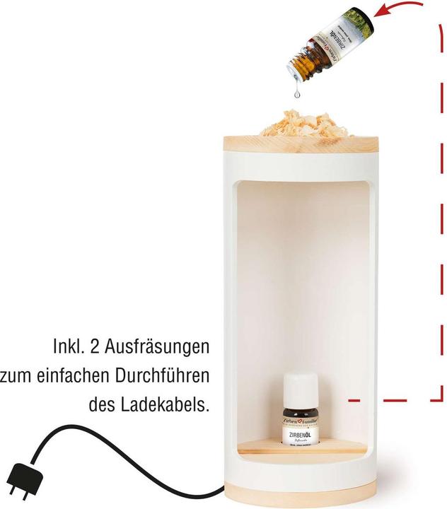 Actual product image ZirbenFamilie Nightholder WHITE