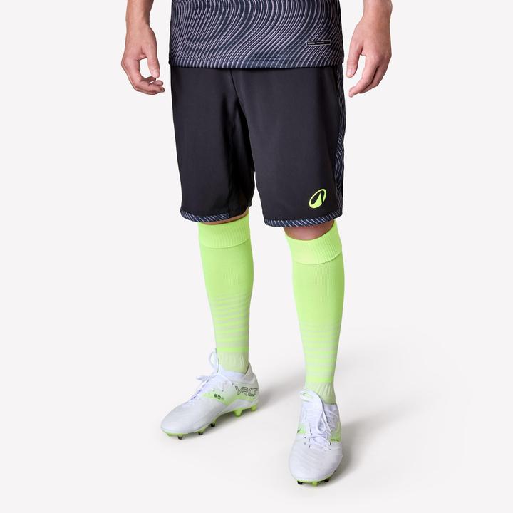 Produktbild Kipsta Damen/Herren Fussball Shorts - VIRALTO II Wavy schwarz/grau (XL)