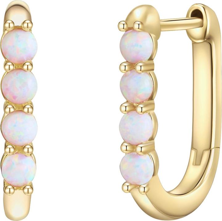Glanzstücke München Damen Sterling Silber Opal (synth.) gelbgold - 28561 (Sterling Silber)