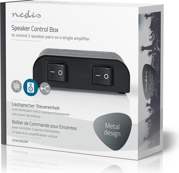 Produktbild Nedis Lautsprecher Control Box| 2-Port| Anschlussklemmen| Lautsprecherimpedanz 4-16