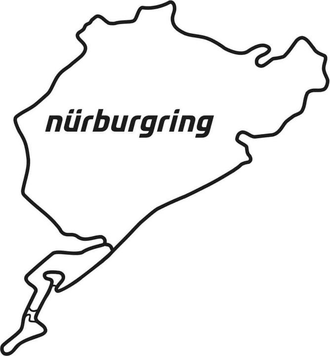 Produktbild Nürburgring Streckensilhouette komplett (74 x 80 cm)