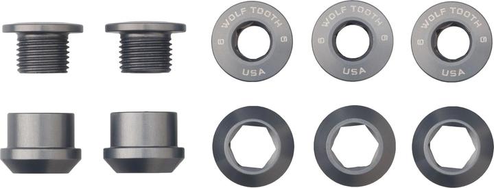 Actual product image Wolf Tooth Chainring bolt set 5-arm 6 mm (1)