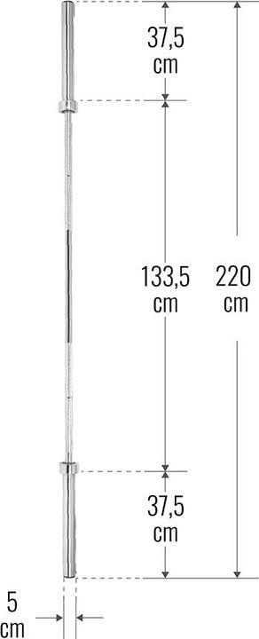 Image du produit Gorilla Sports Barre d'haltère long
