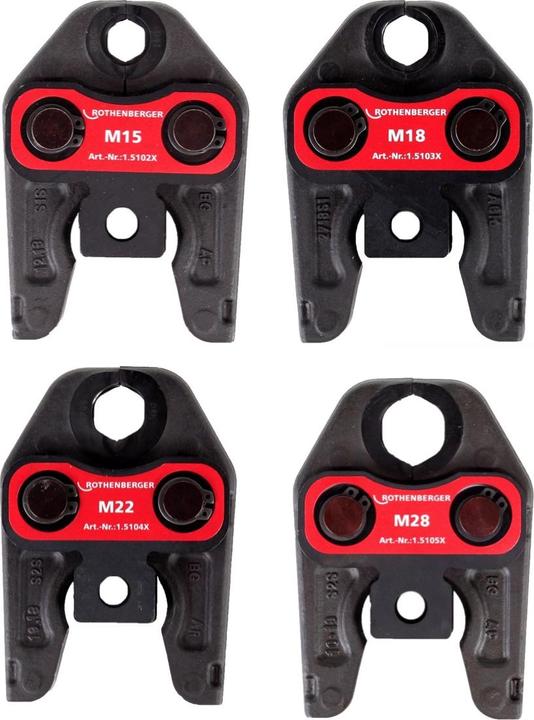 Immagine prodotto Rothenberger Ganasce di pressatura ROMAX® Standard Set M 15-18-22-28 mm