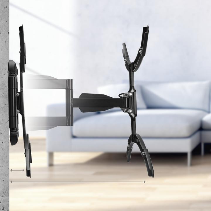 Actual product image Hama TV wall bracket, swivel, tilt, extendable, 229 cm (90") up to 50 kg (Wall, 90", 50 kg)