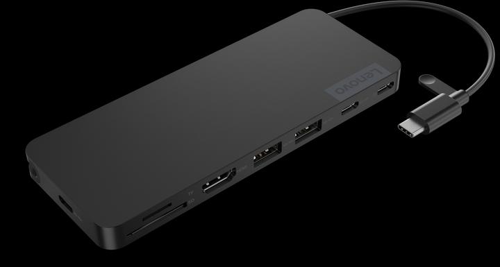 Actual product image Lenovo Usb-C Slim Travel (USB-C, 8 Ports)