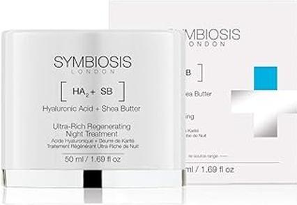 Produktbild Symbiosis Hyaluronsäure + Sheabutter) Regenerierende Ultra-Reichhaltig Nachtpflege (50 ml, Nachtcreme)