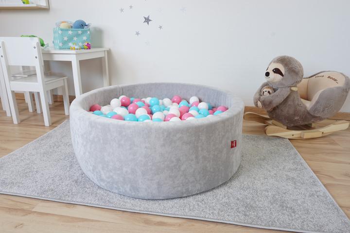 Image du produit Knorrtoys Jeu de boules environ Ø6 cm - 100 boules rose/crème/bleu clair
