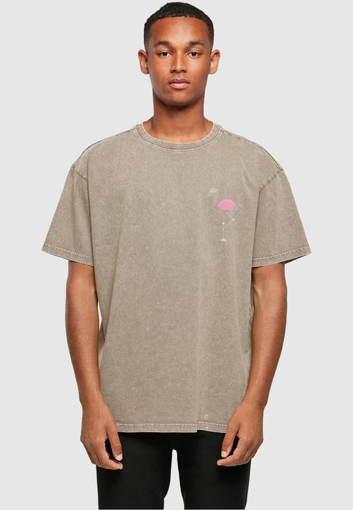 Produktbild Merchcode Flamingo Acid Washed Heavy Oversized Tee - 116899 (XL)