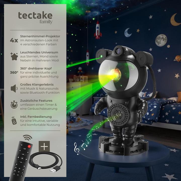 Produktbild tectake LED-Sternenhimmel-Projektor Astronaut, inkl. Bluetooth