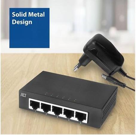 Actual product image 5-Port Gigabit Ethernet Switch (5 Ports)