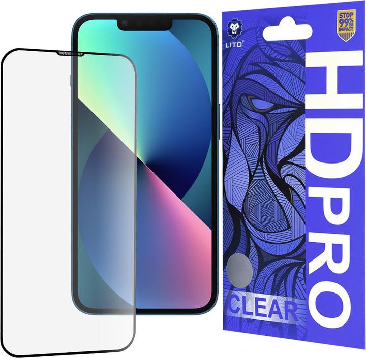 Actual product image Lito - HD Pro Clear - iPhone 13 / iPhone 13 Pro / iPhone 14 - Black (Apple iPhone 13, Apple iPhone 13 Pro, Apple iPhone 14)
