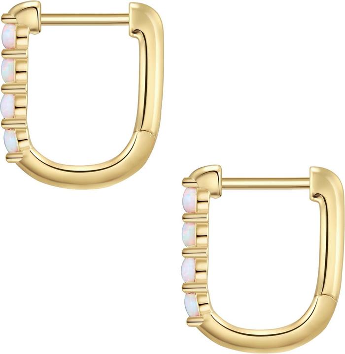 Actual product image Glanzstücke München Ladies Sterling Silver Opal (synth.) yellow gold - 28561 (Sterling Silver)