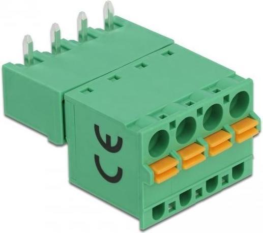 Actual product image Delock Terminal block set for board 4 pin 5.08 mm pitch horizontal