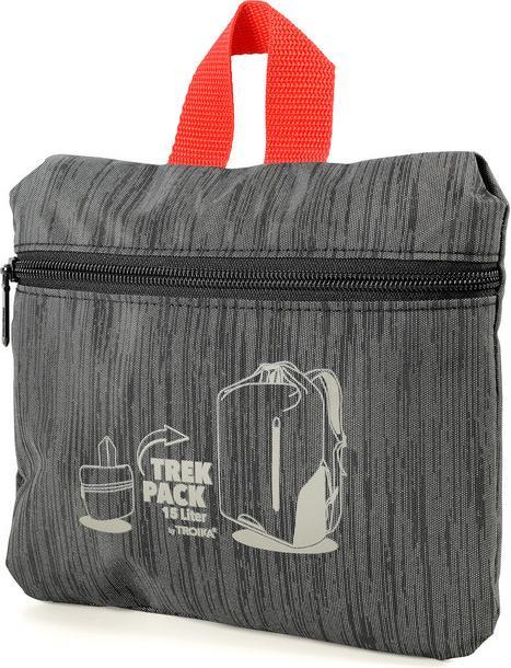 Produktbild Troika TREKPACK Roll Top Rucksack faltbar, grau/rot (15 l)