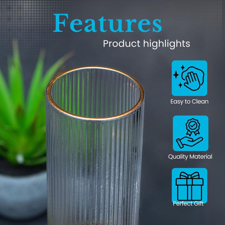 Image du produit Intirilife Set carafe en verre avec bouchon et 4 verres (1.70 l)