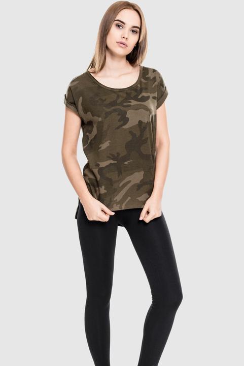 Actual product image Urban Classics Ladies Camo Back Shaped Tee (XS)