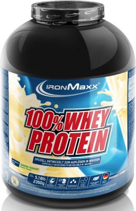 Image du produit IronMaxx 100% Whey Protein (boîte de 2350g) (Banane, Yaourt, 1 pcs, 2350 g)