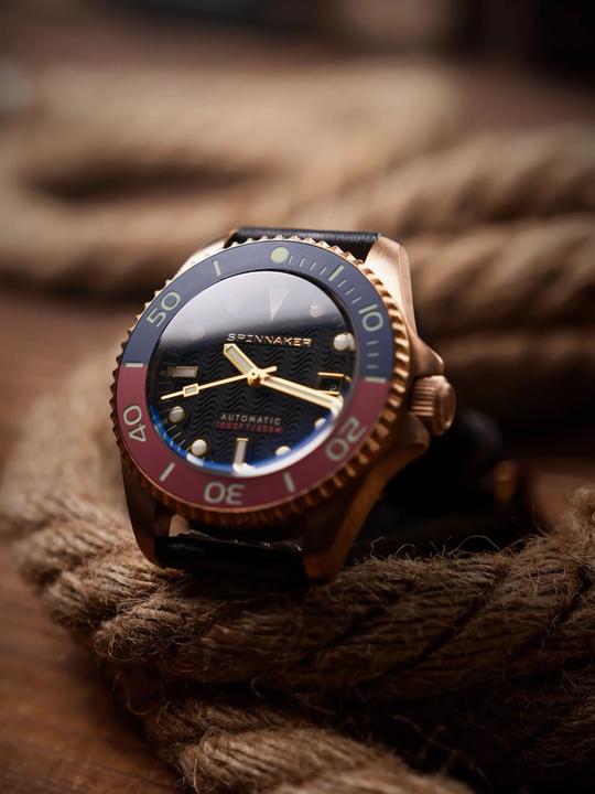 Actual product image Spinnaker SP-5060-08 Tesei Bronze Swiss (Diving watch, Rotating bezel left)