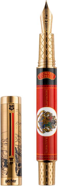 Actual product image Montegrappa Ishpr3pf Harry Potter Platform 9 3/4 Fountain Pen M (Gold, Red)