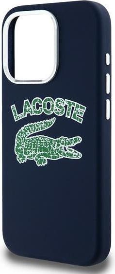 Actual product image Lacoste LCHMP15XUCRV iPhone 15 Pro Max 6.7" granatowy/marine hardcase Silicone Cracked Logo MagSafe (Apple iPhone 15 Pro Max)
