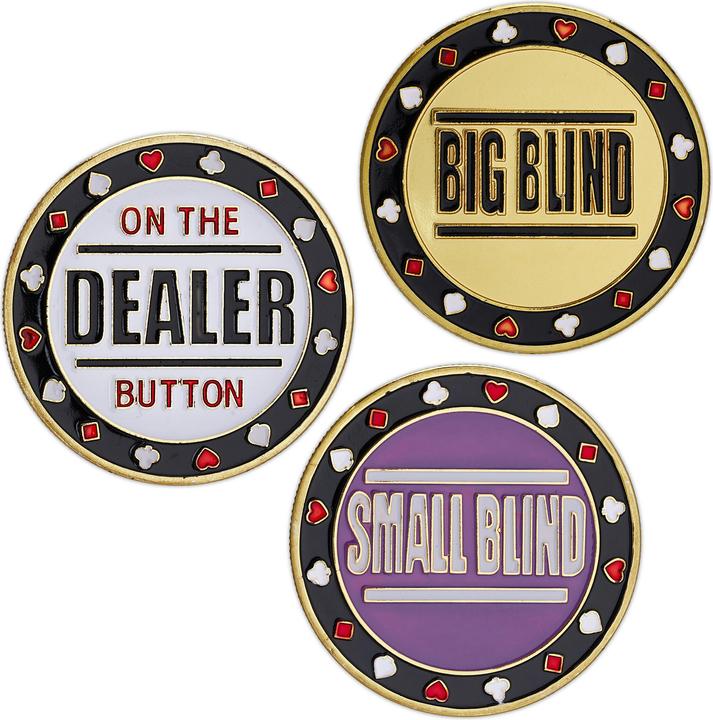 Actual product image Relaxdays 3pcs poker button set
