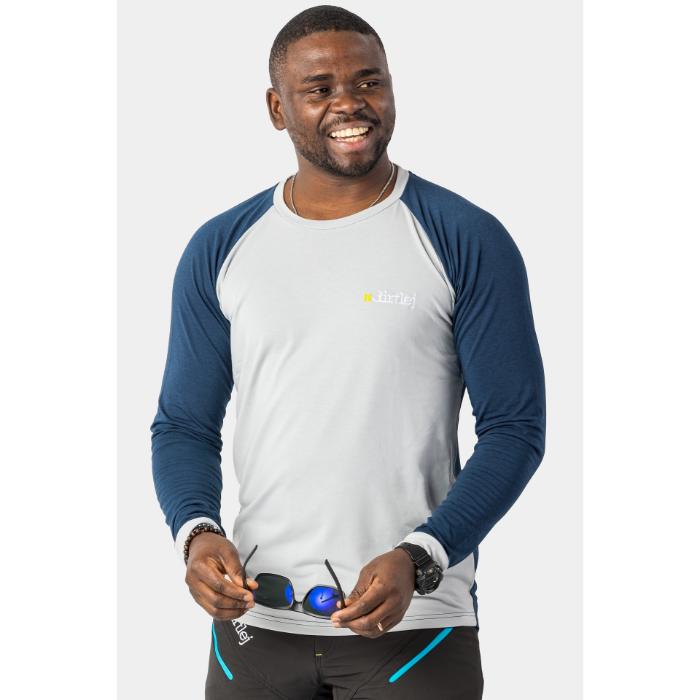 Immagine prodotto dirtlej Maglia a maniche lunghe Mountee drirelease® Merino, grigio/blu, XL (XL)