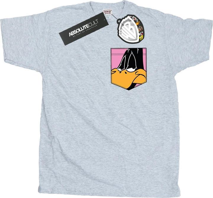 Produktbild Looney Tunes Daffy Duck Face Faux Pocket TShirt (M)
