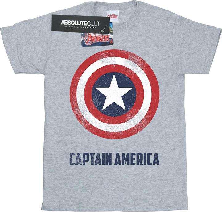 Captain America Shield Text TShirt Jungen