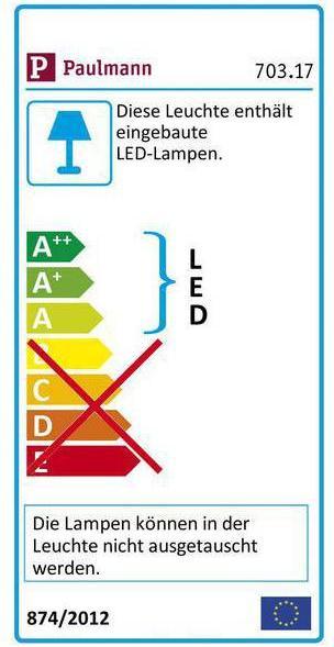 Label énergétique Paulmann YourLED (Blanc chaud, 150 cm, Intérieur)
