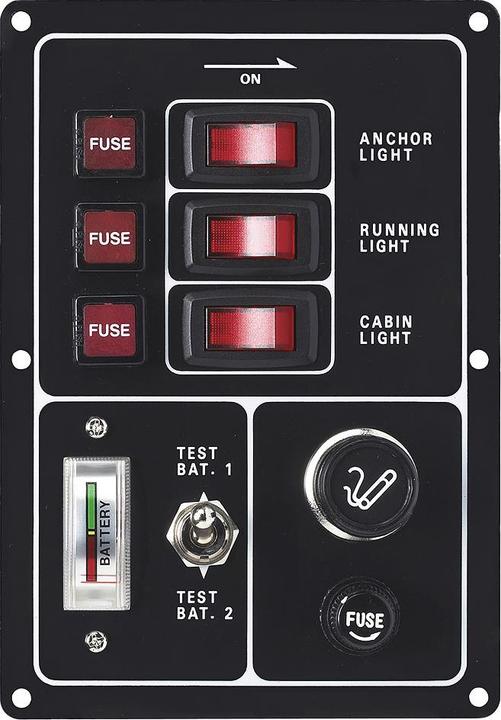 Actual product image Compass Switch panel 3x+volt+cig. no.