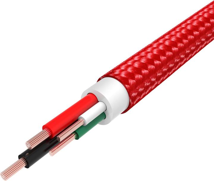 Actual product image PhoneLook Long charging cable (3 metres) USB-C to USB-A nylon (3 m)