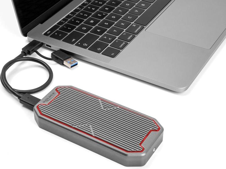 Image du produit Delock Boîtier de jeu externe pour M.2 N (M.2 2260, M.2 2242, M.2 2280)
